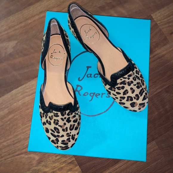 Jack Rogers Shoes - NWT Jack Rogers Contessa Leopard Flat Size 6